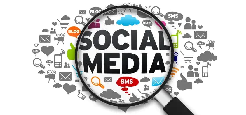 Social media marketing illustration